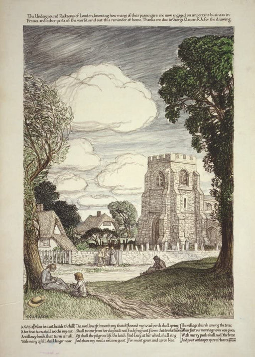 Funky Print Vintage London 'First World War Reminder of Home to Soldiers Abroad', WW1, 1914-18, Reproduction Vintage English Propaganda Poster wall art poster – printed in Yorkshire