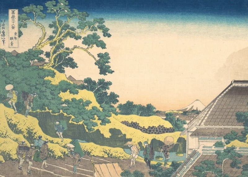 RPW Roystone Print Works Hokusai 'Surugadai in Edo', Japan, 18-19th Century, Reproduction gloss A4 & A3 Ukiyo-e Classic Art Poster wall art poster – printed in Yorkshire