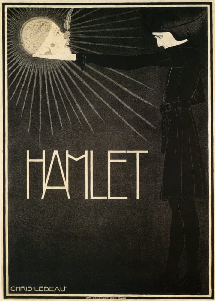RPW Roystone Print Works Vintage Film and Theatre 'Shakespeare. Hamlet', Netherlands, 1900's, Reproduction 250gsm A4 & A3 Vintage Shakespeare Poster wall art poster – printed in Yorkshire