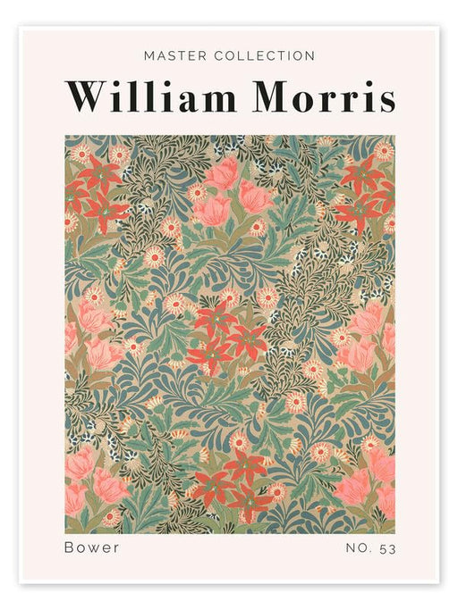 William Morris bower no 53 Vintage Floral Print Wall Art Poster Arts & Crafts Botanical Flower Home Decor Poster Print wall art poster – printed in Yorkshire
