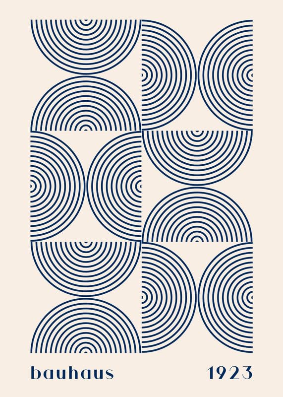 Bauhaus Style Print No. 34 Geometric Abstract Wall Art Poster Modern Minimalist Decor for Home, Office or Studio Framed or Unframed wall art poster – printed in Yorkshire