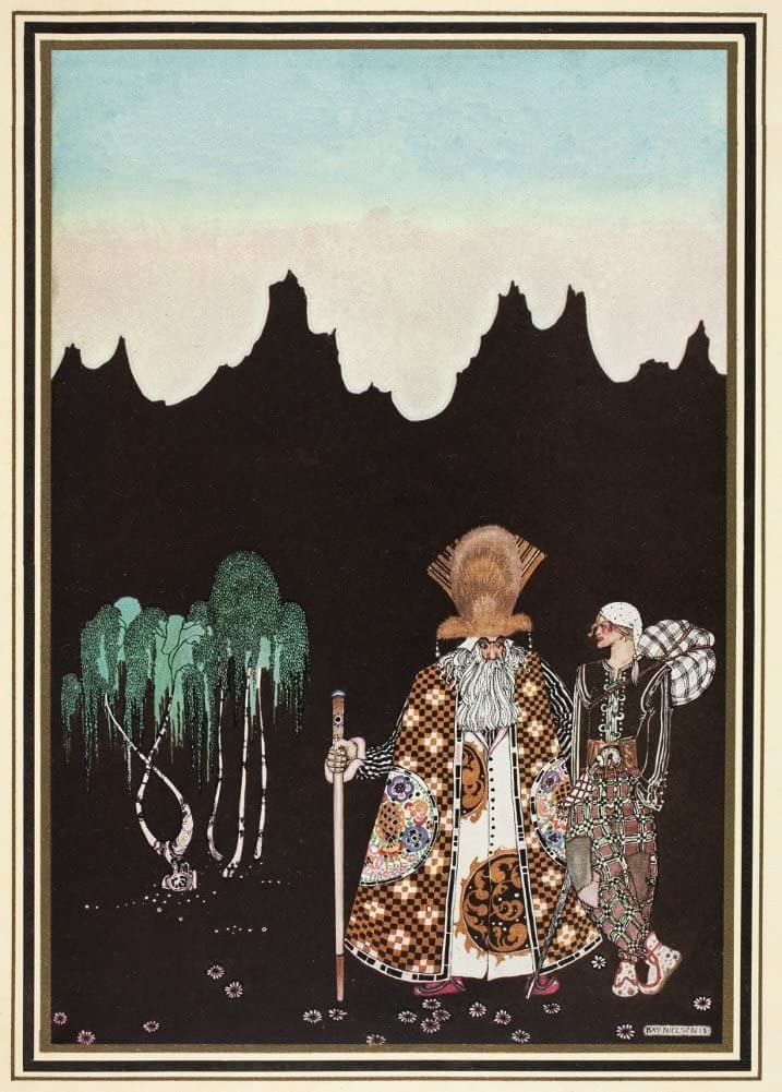 RPW Roystone Print Works Kay Nielsen 'The Widow's Son', from 'East of The Sun and West of The Moon', Denmark, 1914, Reproduction 250gsm A4 & A3 Vintage Classic Art Nouveau Poster wall art poster – printed in Yorkshire