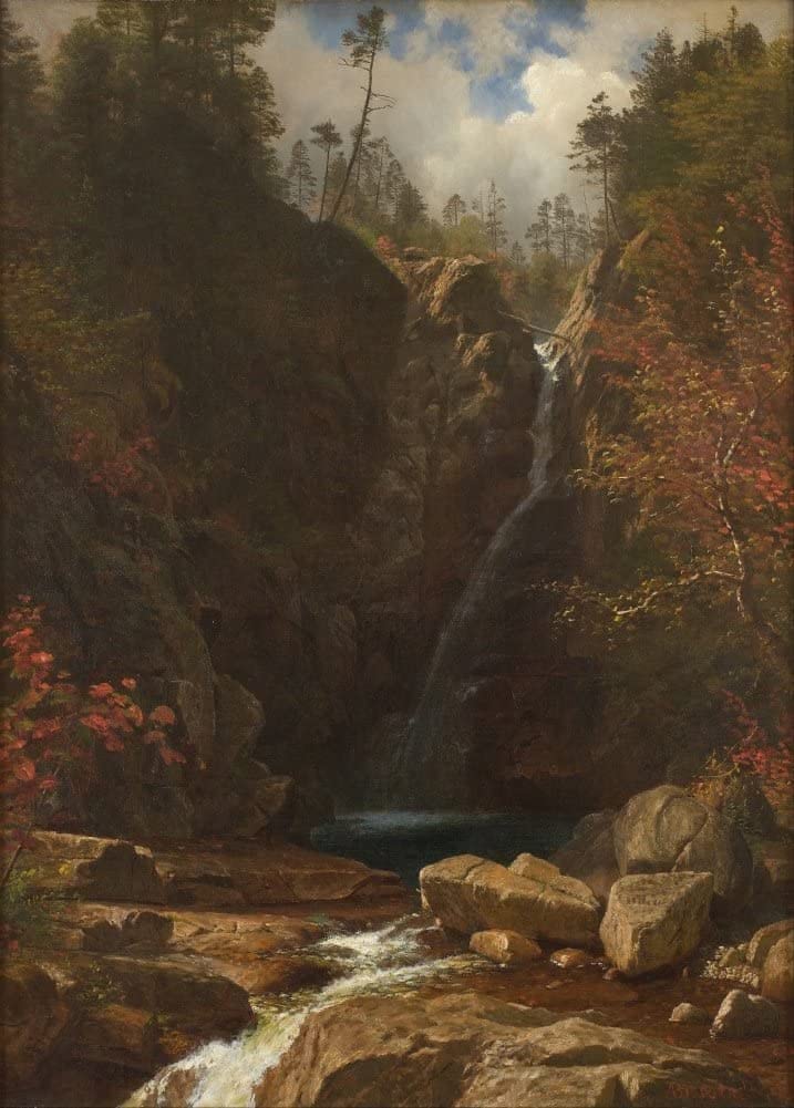 Albert Bierstadt 'Glen Ellis Falls', Germany, 1869, Reproduction 250gsm A4 & A3 Classic Art Poster Print wall art poster – printed in Yorkshire