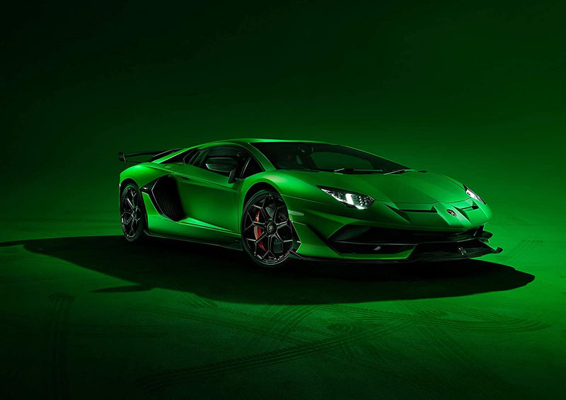 Lamborghini Aventador SVJ 2019 Green Car Poster Framed or Unframed Glossy Poster wall art poster – printed in Yorkshire
