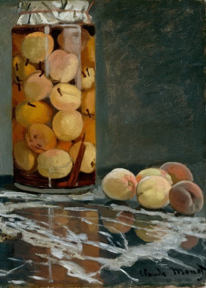 Claude Monet 'Jar of Peaches', France, 1866, Impressionism, Reproduction 250gsm A4 & A3 Vintage Classic Art Poster Print wall art poster – printed in Yorkshire