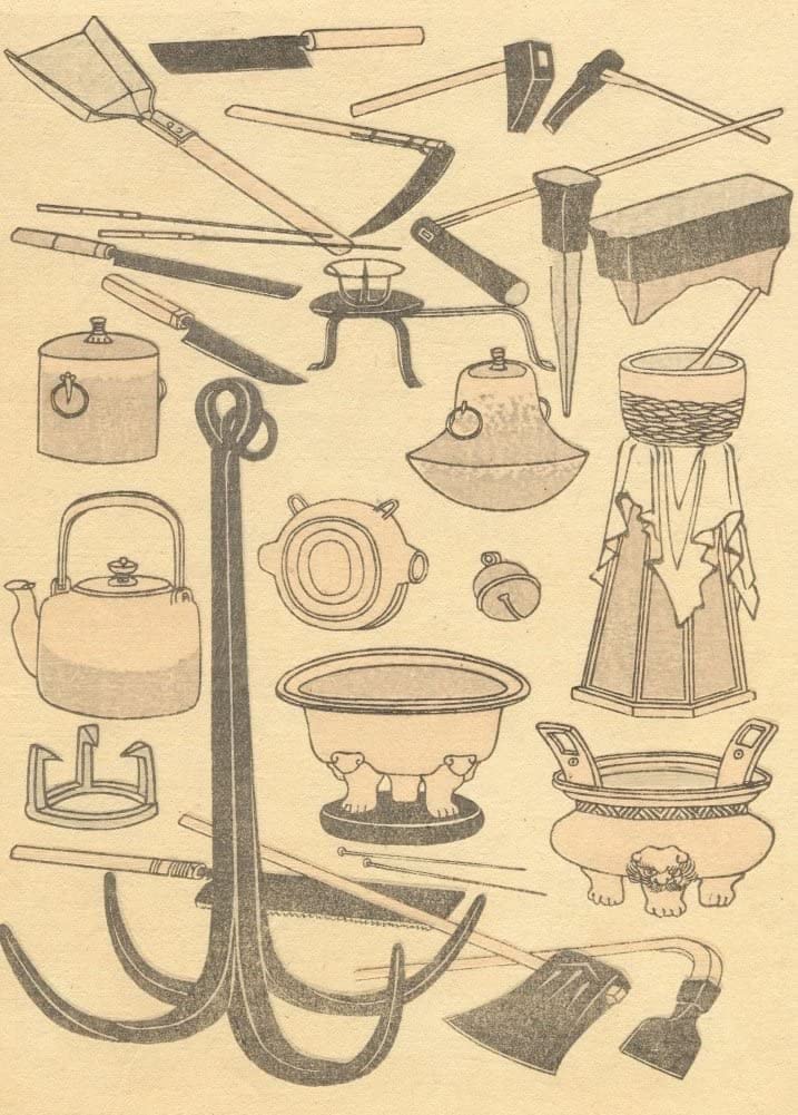 RPW Roystone Print Works Hokusai 'Tools', Japan, 18-19th Century, Reproduction gloss A4 & A3 Ukiyo-e Classic Art Poster wall art poster – printed in Yorkshire