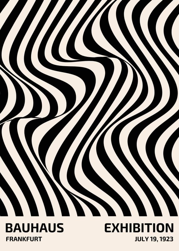 Bauhaus Style Print No. 49 Geometric Abstract Wall Art Poster Modern Minimalist Decor for Home, Office or Studio Framed or Unframed wall art poster – printed in Yorkshire