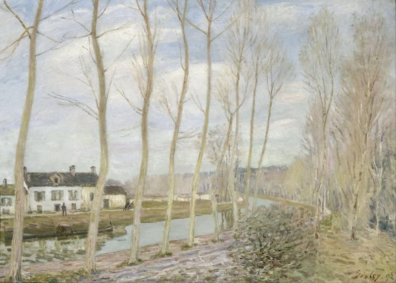 Alfred Sisley 'The Loing's Canal', 1892, British, Impressionism, Reproduction 250gsm A4 & A3 Vintage Classic Art Poster Print wall art poster – printed in Yorkshire