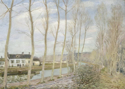 Alfred Sisley 'The Loing's Canal', 1892, British, Impressionism, Reproduction 250gsm A4 & A3 Vintage Classic Art Poster Print wall art poster – printed in Yorkshire
