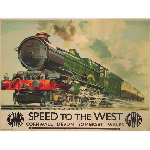 Travel Gwr Railway Rail Train Steam Engine Corn Wales UK Retro Art Print Poster Wall Art A3 & A4 Wall Decor wall art poster – printed in Yorkshire