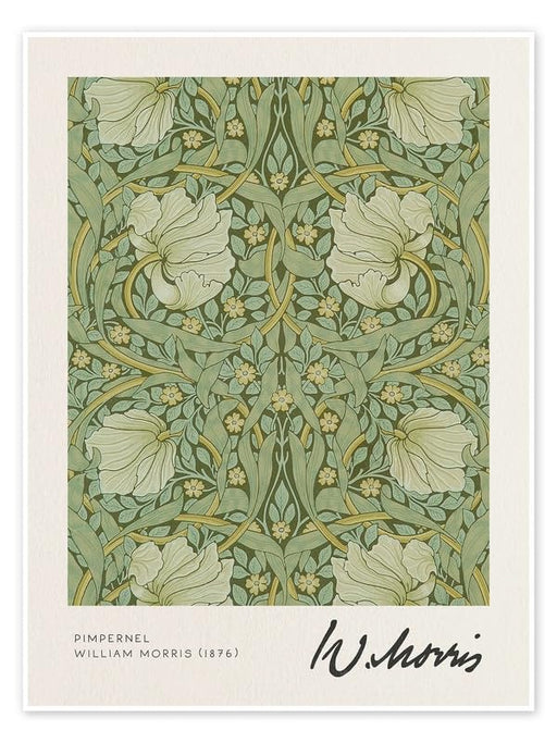 William Morris pimpernel Vintage Floral Print Wall Art Poster Arts & Crafts Botanical Flower Home Decor Poster Print wall art poster – printed in Yorkshire