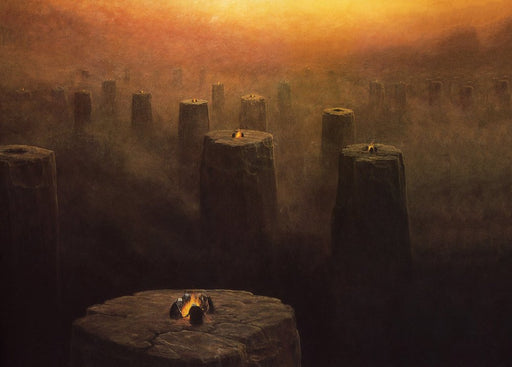 RPW Roystone Print Works Zdzislaw Beksinski 'Futurism Surrealistic Baroque Gothic Art', Reproduction 250gsm Gloss A4 & A3 Vintage Art Poster wall art poster – printed in Yorkshire