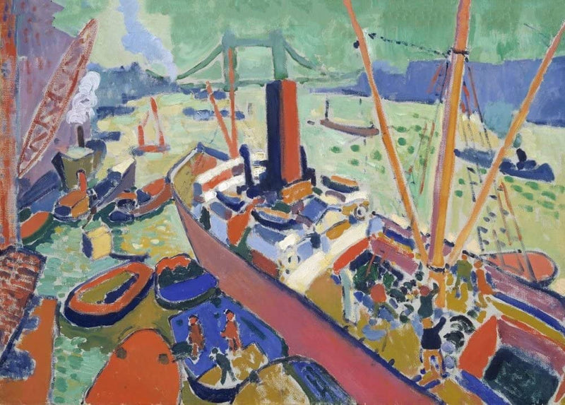 Andre Derain 'The Pool of London', France, 1906, Reproduction Vintage 250gsm A4 & A3 Classic Art Poster Print wall art poster – printed in Yorkshire