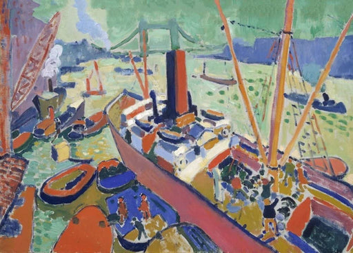 Andre Derain 'The Pool of London', France, 1906, Reproduction Vintage 250gsm A4 & A3 Classic Art Poster Print wall art poster – printed in Yorkshire