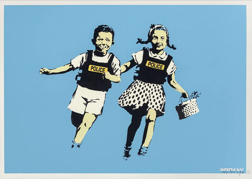 Banksy Jack and Jill Police Kids 2005 Reproduction Wall Art Poster print wall art poster – printed in Yorkshire