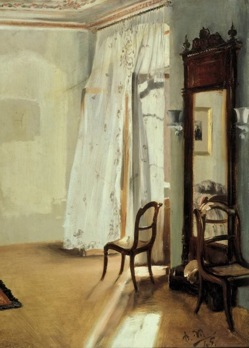 Adolph von Menzel 'The Balcony', German Realism, 1845, Reproduction 250gsm A4 & A3 Vintage Classic Art Poster Print wall art poster – printed in Yorkshire