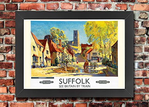 Vintage Suffolk Kersey British Railways Travel Advertisement Framed Poster Wall Art A3 & A4 Print Re-Print wall art poster – printed in Yorkshire
