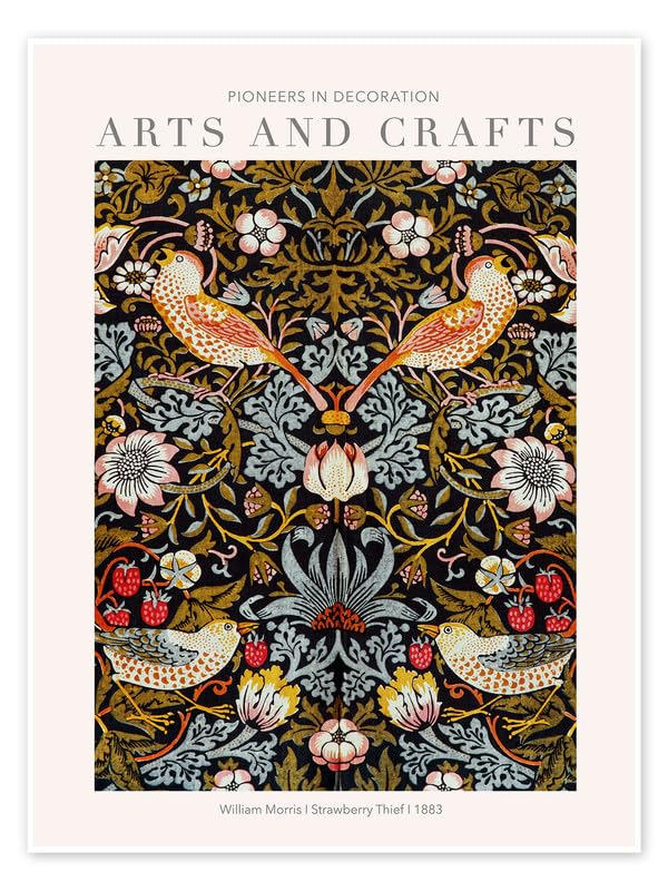 William Morris strawberry theif Vintage Floral Print Wall Art Poster Arts & Crafts Botanical Flower Home Decor Poster Print wall art poster – printed in Yorkshire