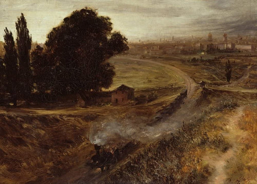 Adolph von Menzel 'The Berlin-Potsdam Railway, Detail', German Realism, 1847, Reproduction 250gsm A4 & A3 Vintage Classic Art Poster Print wall art poster – printed in Yorkshire