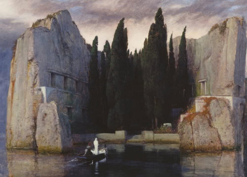 Arnold Bocklin 'The Isle of The Dead, Detail', Switzerland, 1883, Reproduction 250gsm A4 & A3 Vintage Classic Art Poster Print wall art poster – printed in Yorkshire