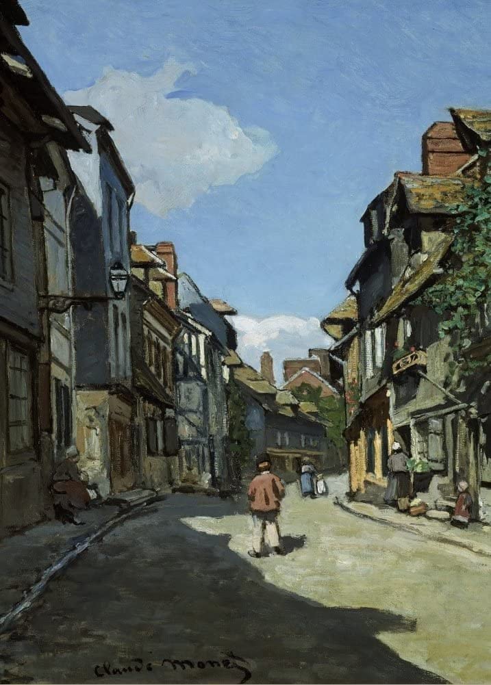 Claude Monet 'Rue de la Bavole, Honfleur, Detail', France, 1864, Impressionism, Reproduction 250gsm A4 & A3 Vintage Classic Art Poster Print wall art poster – printed in Yorkshire