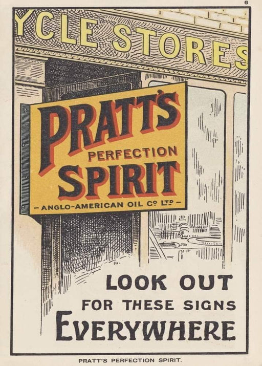 RPW Roystone Print Works Vintage Automobile 'Phratt's Anglo-American Oil', U.S.A, Reproduction 250gsm A4 & A3 Vintage Automobile Poster wall art poster – printed in Yorkshire