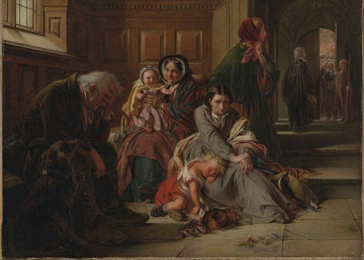 Abraham Solomon 'Waiting for the Verdict, detail', England, 1859, 250gsm A4 & A3 Classic Art Poster Print wall art poster – printed in Yorkshire