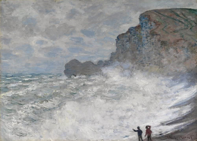 Claude Monet 'Rough Weather at Etretat', France, 1883, Impressionism, Reproduction 250gsm A4 & A3 Vintage Classic Art Poster Print wall art poster – printed in Yorkshire