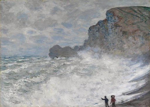 Claude Monet 'Rough Weather at Etretat', France, 1883, Impressionism, Reproduction 250gsm A4 & A3 Vintage Classic Art Poster Print wall art poster – printed in Yorkshire