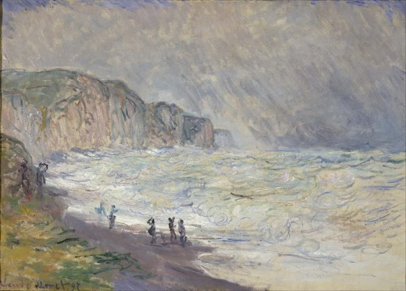 Claude Monet 'Heavy Sea at Pourville', France, 1897, Impressionism, Reproduction 250gsm A4 & A3 Vintage Classic Art Poster Print wall art poster – printed in Yorkshire