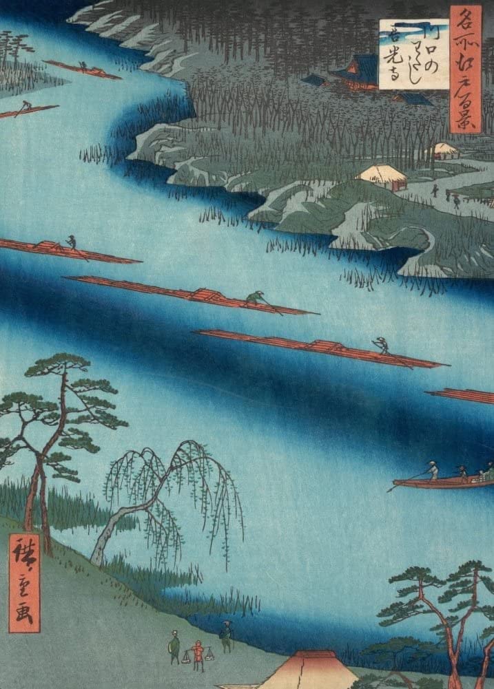 RPW Roystone Print Works Hiroshige 'Kawaguchi', Japan, 19th Century, Reproduction gloss A4 & A3 Vintage Classic Ukiyo-e Art Poster wall art poster – printed in Yorkshire