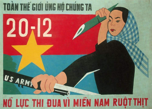 RPW Roystone Print Works Vintage Vietnam War Propaganda 'Spirited Competition for uur Cousins in South Vietnam', Vietnam, 1955-75, Reproduction 250gsm Gloss A4 & A3 Vintage Propaganda Poster wall art poster – printed in Yorkshire