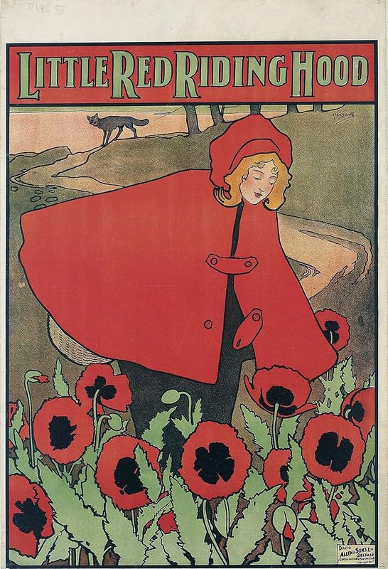Little Red Riding Hood by John Hassall 1898 Print Poster Wall Art Picture wall art poster – printed in Yorkshire
