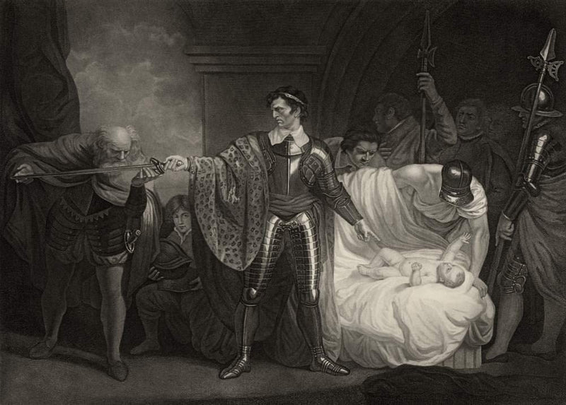 Vintage Film and Theatre 'Shakespeare. The Winter's Tale', England, 19th Century, Jean Pierre Simon from a Painting by John Opie, Reproduction 250gsm A4 & A3 Vintage Shakespeare Poster wall art poster – printed in Yorkshire
