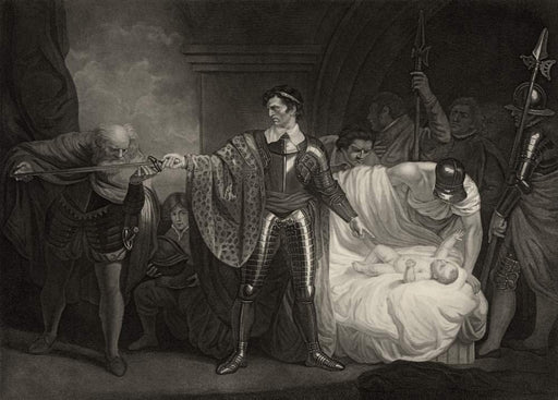 Vintage Film and Theatre 'Shakespeare. The Winter's Tale', England, 19th Century, Jean Pierre Simon from a Painting by John Opie, Reproduction 250gsm A4 & A3 Vintage Shakespeare Poster wall art poster – printed in Yorkshire