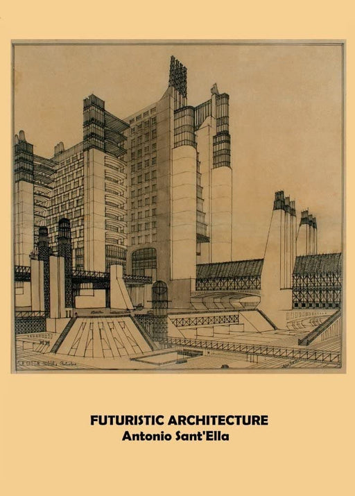 Antonio Sant'Elia 'House with External Elevators', Italy, 1914 Reproduction 250gsm A4 & A3 Vintage Italian Futurism Poster Print wall art poster – printed in Yorkshire