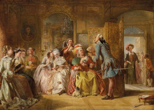 Abraham Solomon 'Academy for instruction in the discipline of the fan, 1711, detail', England, 19th century, 250gsm A4 & A3 Classic Art Poster Print wall art poster – printed in Yorkshire