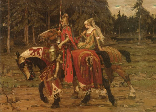 Alphonse Mucha 'Heraldic Chivalry', Czech, 1920, Vintage 250gsm A4 & A3 Classic Art Nouveau Poster Print wall art poster – printed in Yorkshire