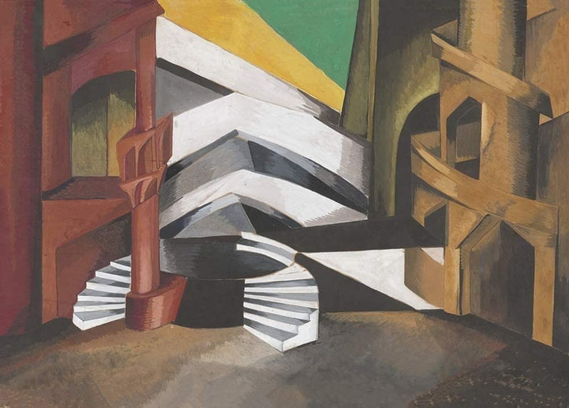 Alexandra Exter 'Romeo and Juliet Stage Design', Poland, 1921, Reproduction 250gsm A4 & A3 Vintage Shakespeare Ballet Poster Print wall art poster – printed in Yorkshire