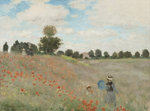 Claude Monet 'Red Poppies at Argenteuil', France, 1873, Reproduction Vintage 250gsm A4 & A3 Classic Poster Print wall art poster – printed in Yorkshire