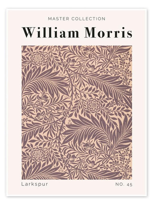 William Morris larkspur Vintage Floral Print Wall Art Poster Arts & Crafts Botanical Flower Home Decor Poster Print wall art poster – printed in Yorkshire