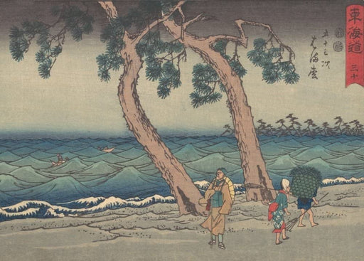 RPW Roystone Print Works Hiroshige 'Hamamatsu', Japan, 19th Century, Reproduction gloss A4 & A3 Vintage Classic Ukiyo-e Art Poster wall art poster – printed in Yorkshire