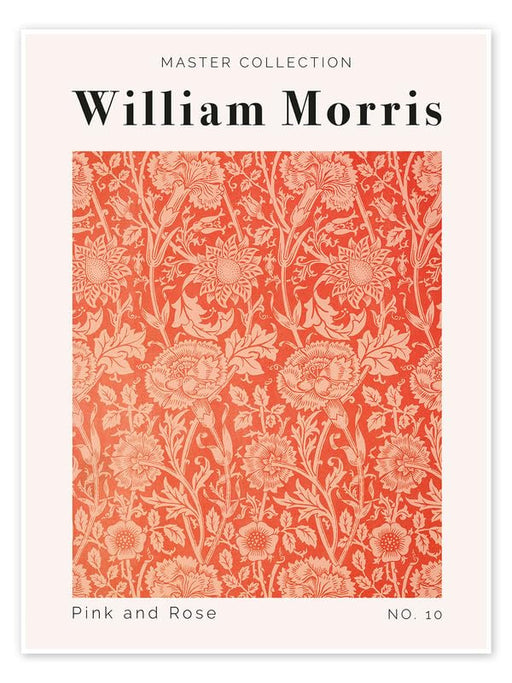 William Morris pink and rose Vintage Floral Print Wall Art Poster Arts & Crafts Botanical Flower Home Decor Poster Print wall art poster – printed in Yorkshire