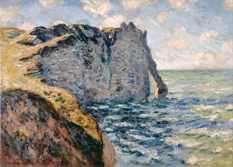 Claude Monet 'The Cliff of Aval, Etretat', France, 1885, Impressionism, Reproduction 250gsm A4 & A3 Vintage Classic Art Poster Print wall art poster – printed in Yorkshire