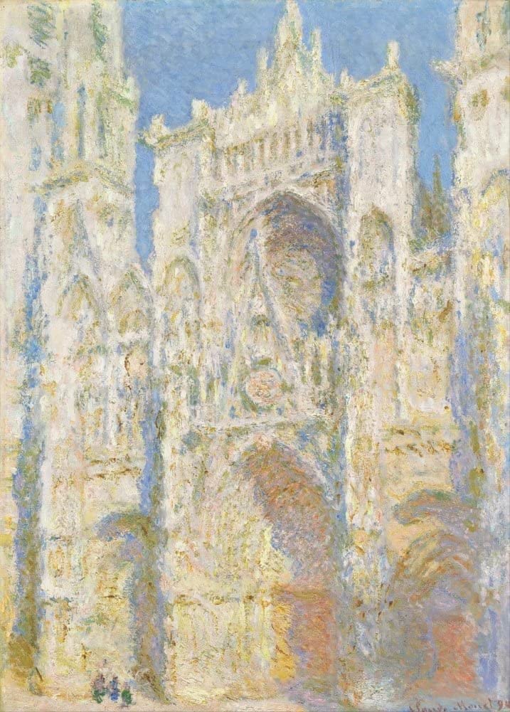 Claude Monet 'Rouen Cathedral, West Facade, Sunlight', France, 1894, Impressionism, Reproduction 250gsm A4 & A3 Vintage Classic Art Poster Print wall art poster – printed in Yorkshire