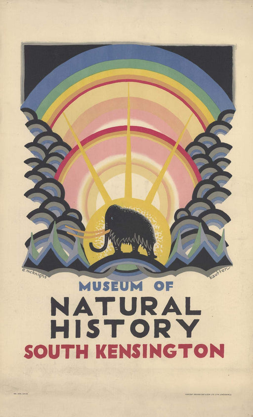 RPW Museum of natural History Vintage Wall Art Poster available in both A4 and A3 size 250gsm Gloss Borderless print wall art poster – printed in Yorkshire
