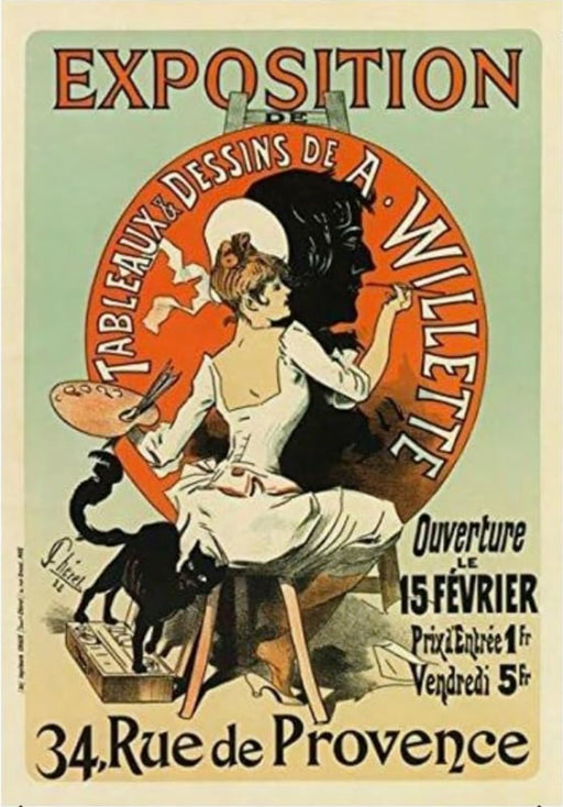 Vintage French Art Exhibition A. Willette France Advertising Poster Wall Art A3 & A4 Re-Print wall art poster – printed in Yorkshire