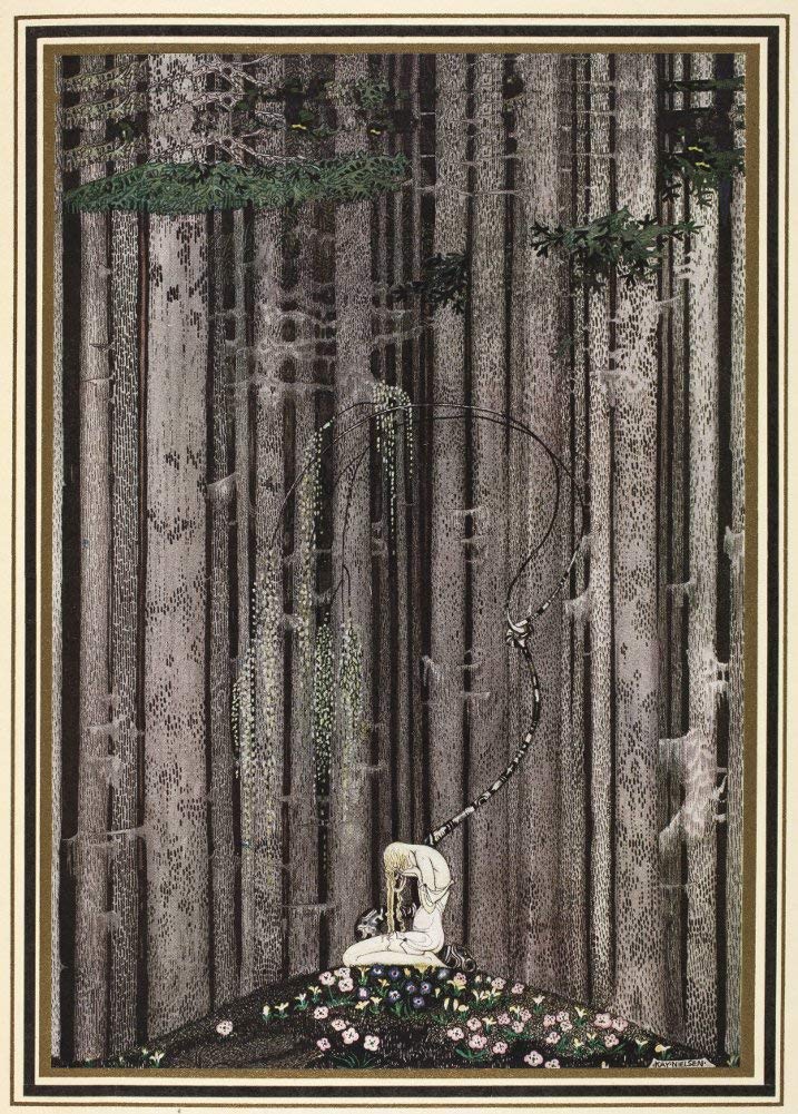 RPW Roystone Print Works KAY NIELSEN Among the Trees, from East of the Sun and West of the Moon c1914 250gsm Gloss Art Wall Art Poster wall art poster – printed in Yorkshire