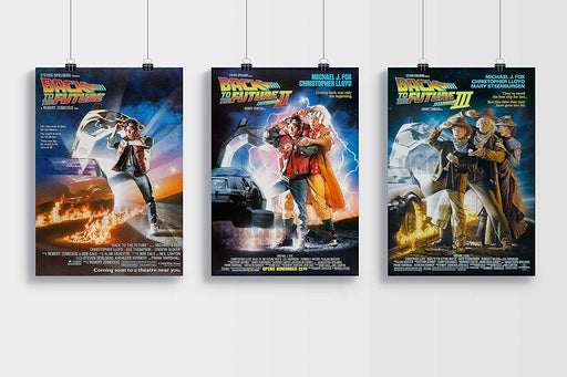 RPW¨ Roystone Print Works Back To The Future Trilogy 1,2,3 A4 Poster Set wall art poster – printed in Yorkshire