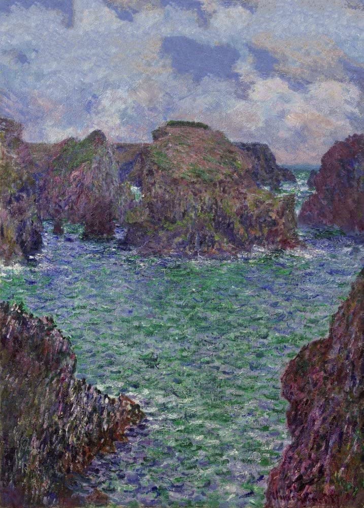 Claude Monet 'Port-Goulphar, Belle-lle', France, 1897, Impressionism, Reproduction 250gsm A4 & A3 Vintage Classic Art Poster Print wall art poster – printed in Yorkshire